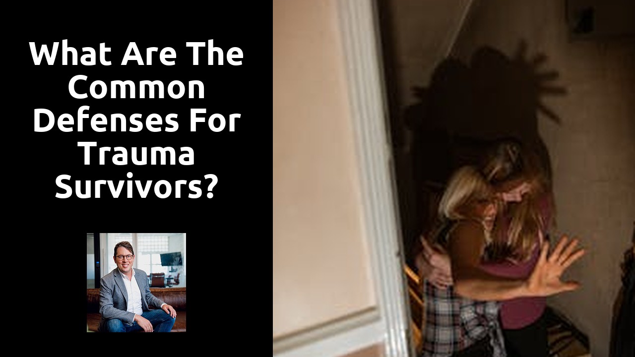 What are the common defenses for trauma survivors?