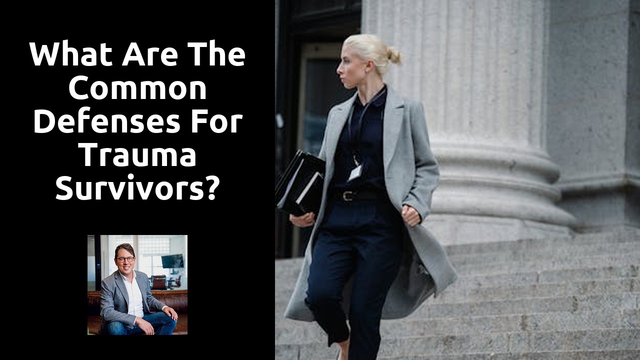 What are the common defenses for trauma survivors?